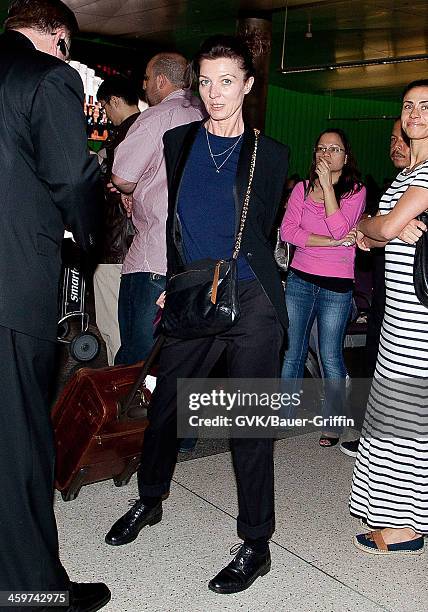 Michelle Fairley is seen at Los Angeles International Airport on March 17, 2013 in Los Angeles, California.