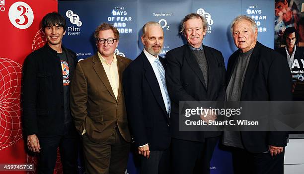 Professor Brian Cox, Matthew Sweet, Keir Dullea, Christopher Frayling and Gary Lockwood attend a panel discussion prior to a screening of "2001: A...