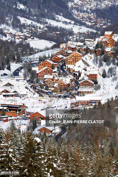 Picture shows the centre of the French ski resort of Meribel, French Alps, on December 30, 2013. German retired Formula One seven-time champion...