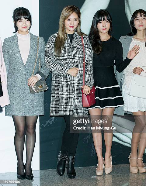 Jung Yoon-Hye , Kim Jae-Kyung, Cho Hyun-Young and Kim Ji-Sook of South Korean girl group Rainbow attend the Audrey Hepburn Exhibition - 'Beauty...