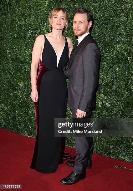 Anne Marie Duff and James McAvoy attend the 60th London Evening Standard Theatre Awards at London Palladium on November 30, 2014 in London, England.