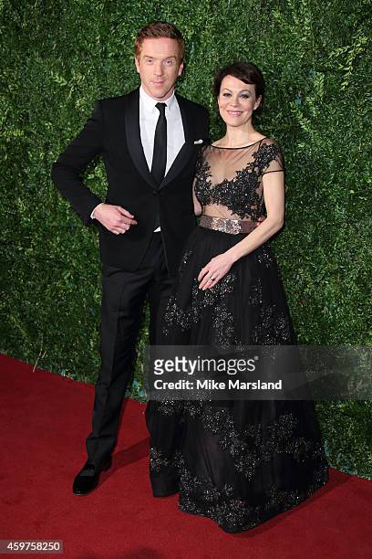 Damian Lewis and Helen McCrory attend the 60th London Evening Standard Theatre Awards at London Palladium on November 30, 2014 in London, England.