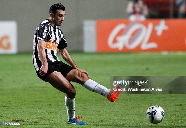 Jesus Datolo of Atletico MG in action during a match between Atletico MG and Coritiba as part of Brasileirao Series A 2014 at Independencia Stadium...