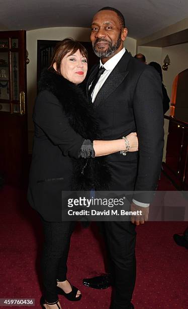 Lisa Makin and Lenny Henry attend an after party following the 60th London Evening Standard Theatre Awards at the London Palladium on November 30,...
