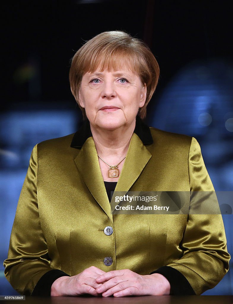 Chancellor Angela Merkel Holds New Year's Address