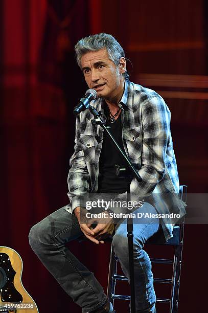 Luciano Ligabue performs at 'Che Tempo Che Fa' TV Show on November 30, 2014 in Milan, Italy.