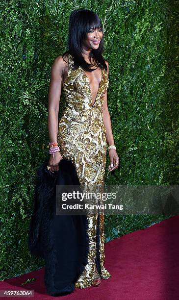 Naomi Campbell attends the 60th London Evening Standard Theatre Awards at London Palladium on November 30, 2014 in London, England.