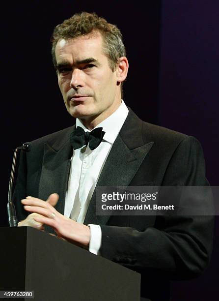 Director Rufus Norris presents the Charles Wintour award for Most Promising Playwright at the 60th London Evening Standard Theatre Awards at the...