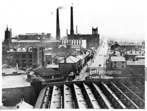 View of the town of Preston in Lancashire, England. Circa 1900.