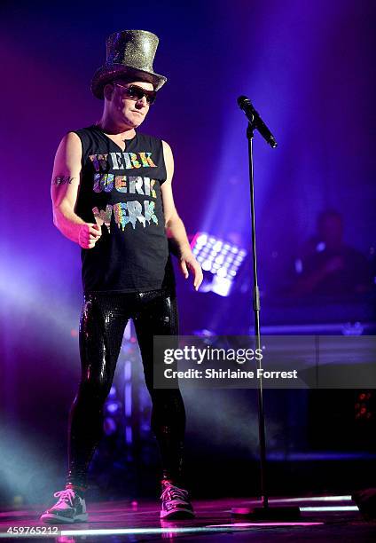 Andy Bell of Erasure performs at 02 Apollo Manchester on November 30, 2014 in Manchester, England.