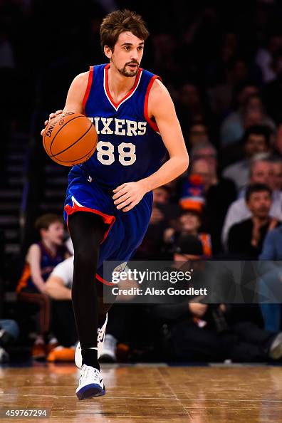 Shved Alexey Shved of the Philadelphia 76ers in action during a game... News ...