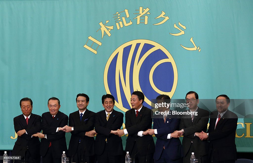 Party Leaders Debate Ahead Of Election At Japan National Press Club