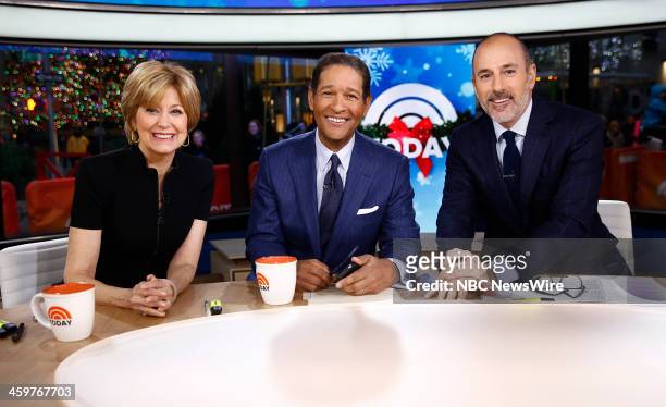 Jane Pauley, Bryant Gumbel and Matt Lauer appear on NBC News' "Today" show --