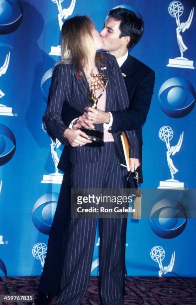 Actor Eric McCormack and wife Janet Holden attend the 53rd Annual Primetime Emmy Awards on November 4, 2001 at the Shubert Theatre in Century City,...