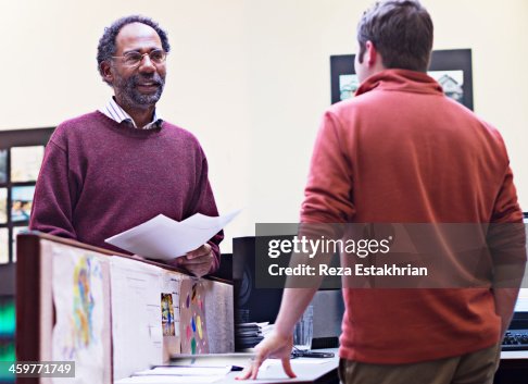 Chat over office partition Chat over office partition