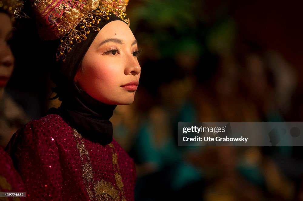 Indonesian Student With Traditional Costumes