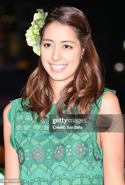 Model Izumi Mori attends the Omotesando Illumination Lighting Ceremony on December 1, 2014 in Tokyo, Japan.