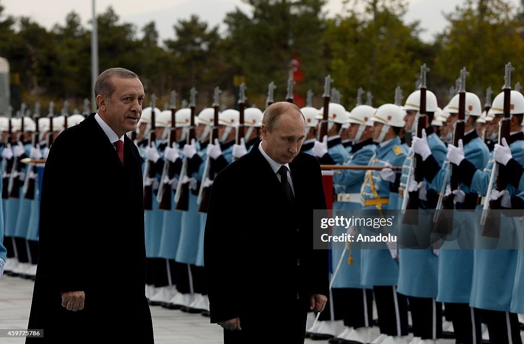 Putin meets with his Turkish counterpart Erdogan in Ankara, Turkey