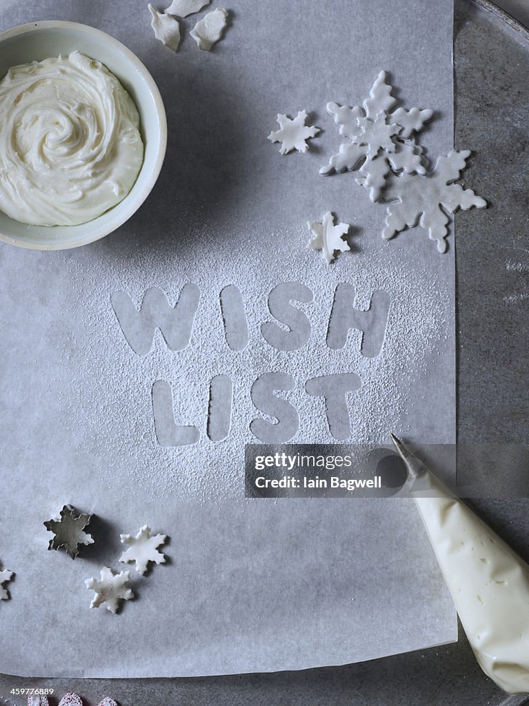 Fondant Snowflakes and holiday wish list