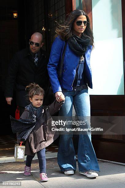 Camila Alves is seen with her daughter, Vida Alves McConaughey on March 15, 2013 in New York City.