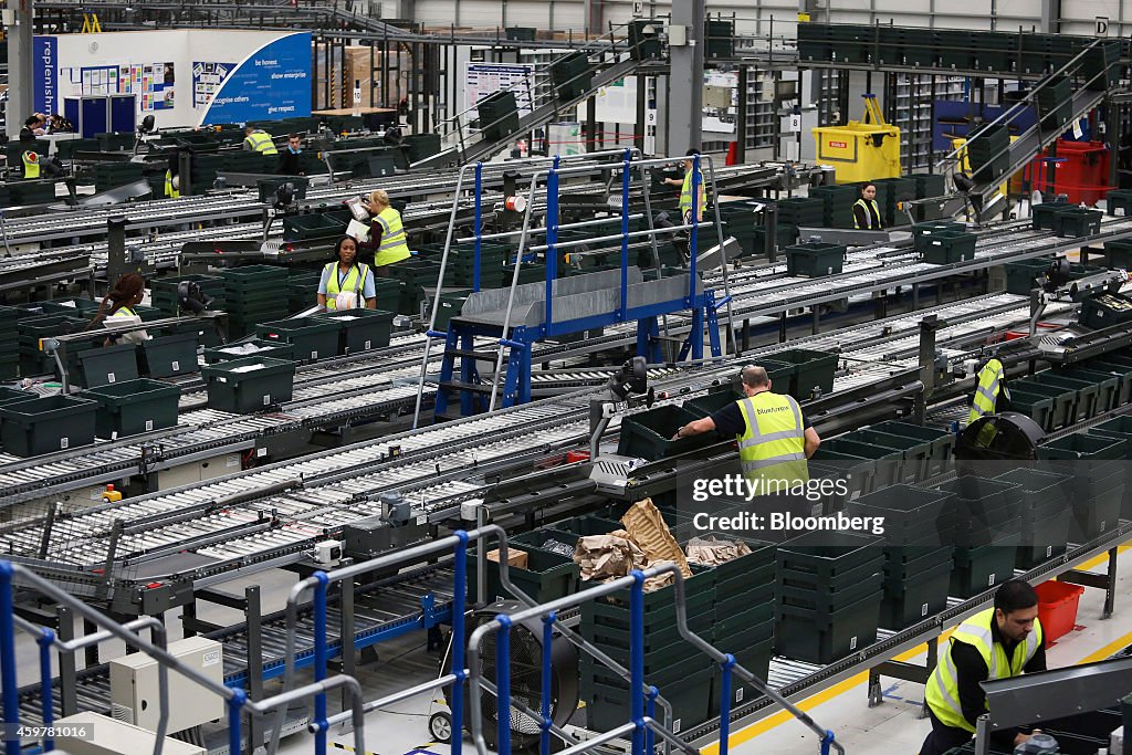 Retail Shipping Operations Inside A John Lewis Plc Distribution Center On Cyber Monday
