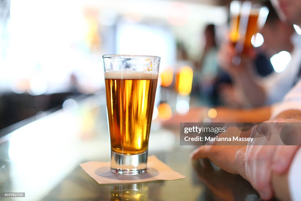 Glass of Beer At Bar