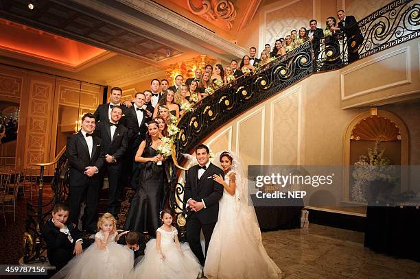 Nicole "Snooki" Polizzi, Jionni Lavalle and their bridal party are seen during the wedding of Nicole "Snooki"Polissi and Jionni Lavalle at the...