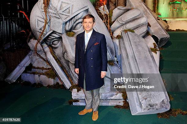 Martin Freeman attends "The Hobbit: The Battle Of The Five Armies" World Premiere at Odeon Leicester Square on December 1, 2014 in London, England.