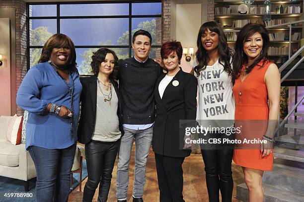 Colton Haynes visits the ladies of "The Talk," Wednesday, November 26, 2014 on the CBS Television Network. From left, Sheryl Underwood, Sara Gilbert,...