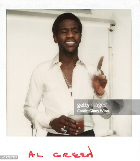 Singer Al Green poses for a Polaroid portrait circa 1975 in Los Angeles, California. .