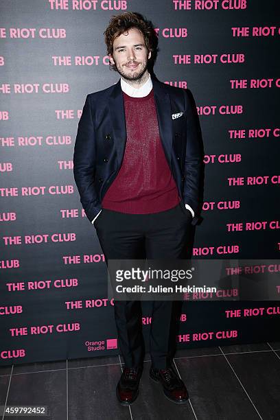 Sam Claflin attends 'The Riot Club' Paris Premiere at Mk2 Bibliotheque on December 1, 2014 in Paris, France.
