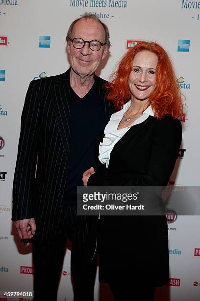 Hans Peter Korff and his wife Christiane Leuchtmann poses during the event 'Movie Meets Media' at Hotel Atlantic on December 1, 2014 in Hamburg,...