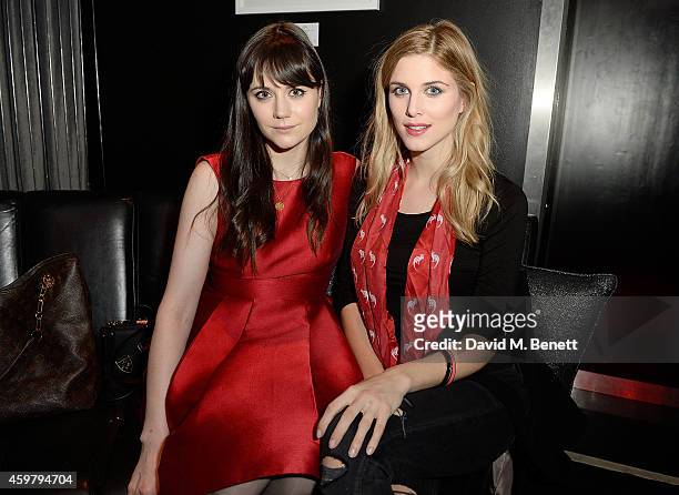 Lilah Parsons and Ashley James attend the W London - Leicester Square & World AIDS Day Fundraising Party at Wyld on December 1, 2014 in London,...