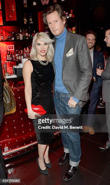Pips Taylor and Percy Parker attend the W London - Leicester Square & World AIDS Day Fundraising Party at Wyld on December 1, 2014 in London, England.