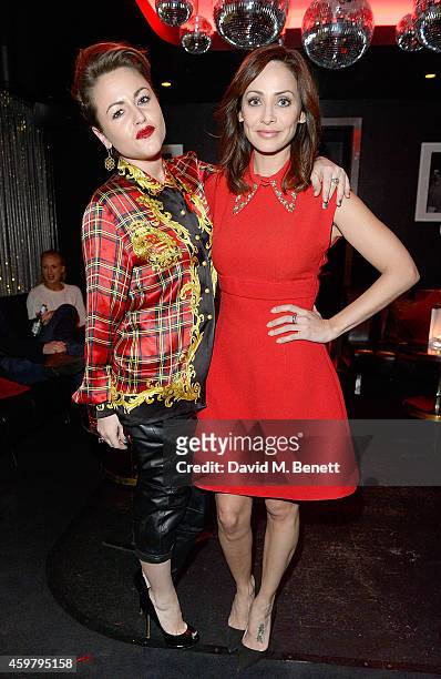 Jaime Winstone and Natalie Imbruglia attend the W London - Leicester Square & World AIDS Day Fundraising Party at Wyld on December 1, 2014 in London,...