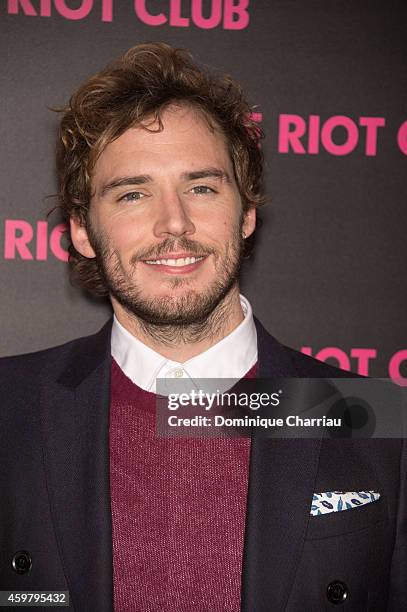 Sam Claflin attends 'The Riot Club' Paris Premiere at Mk2 Bibliotheque on December 1, 2014 in Paris, France.