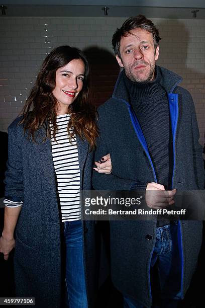 Actress Zoe Felix and her companion Benjamin Rolland attend Maison Jean Paul Gaultier Hosts 'Le Projet ICCARRE Association' Against AIDS at 325 Rue...
