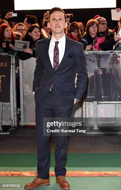 Adam Brown attends the World Premiere of "The Hobbit: The Battle OF The Five Armies" at Odeon Leicester Square on December 1, 2014 in London, England.