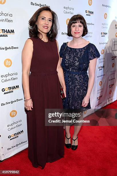 Joana Vicente and Eliza Hittman attend IFP's 24th Gotham Independent Film Awards at Cipriani, Wall Street on December 1, 2014 in New York City.