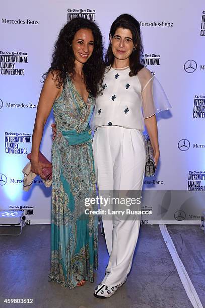 Nadine Isabelle Baier and Dorothee Schumacher attend the Speaker Dinner presented by Mercedes-Benz during The New York Times International Luxury...