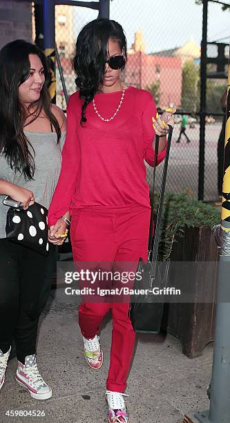 Rihanna is seen on June 13, 2012 in New York City.