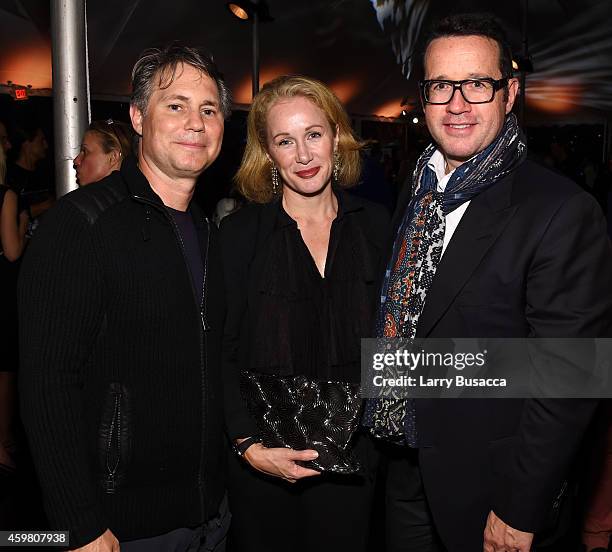 Jason Binn, Pauline Brown, and guest attend the Speaker Dinner presented by Mercedes-Benz during The New York Times International Luxury Conference...