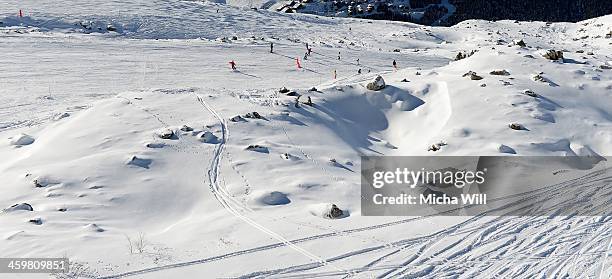 General view of the slopes of Biche and Chamois on the Saulire Mountain where Michael Schumacher sustained his skiing accident on Sunday is seen on...