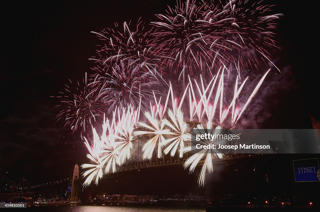 Sydney Celebrates With Fireworks On New Year's Eve