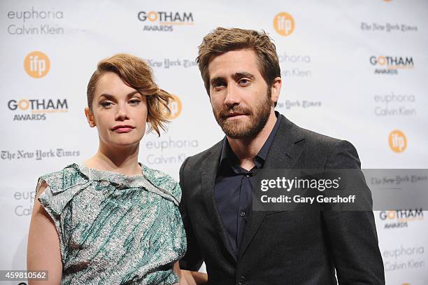 Actors Ruth Wilson and Jake Gyllenhaal attend IFP's 24th Gotham Independent Film Awards at Cipriani Wall Street on December 1, 2014 in New York City.