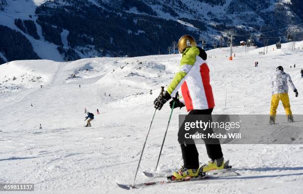 General view of the slopes Biche and Chamois on the Saulire Mountain where Michael Schumacher sustained his skiing accident on Sunday on December 31,...