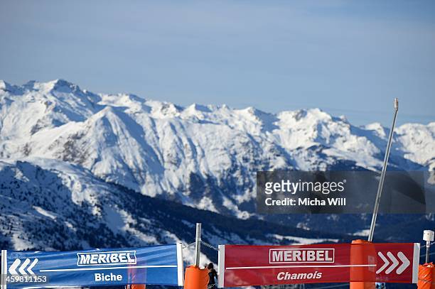 General view of the slopes Biche and Chamois on the Saulire Mountain where Michael Schumacher sustained his skiing accident on Sunday on December 31,...