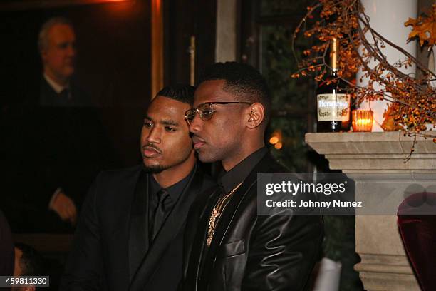 Trey Songz and Fabolous attend Trey Songz 30th Birthday Celebration at The Lion on December 1, 2014 in New York City.