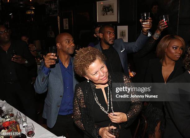Stephen Hill, Debral Lee and Hen Roc attend Trey Songz 30th Birthday Celebration at The Lion on December 1, 2014 in New York City.