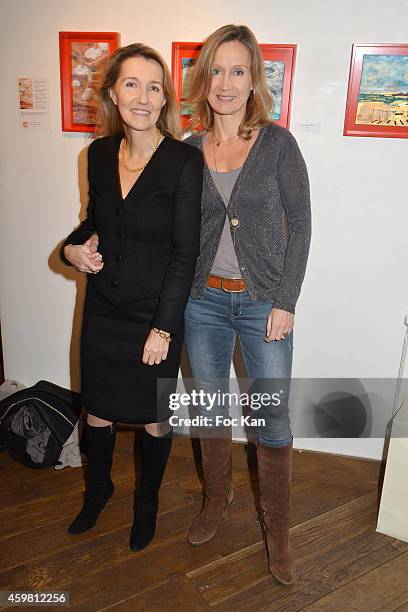 Sylvie Bourgeois Harel and Catherine Marchal attend the 'Sophie A Les Boules' Sylvie Bourgeois Book Launch Cocktail At Librairie Des Femmes on...